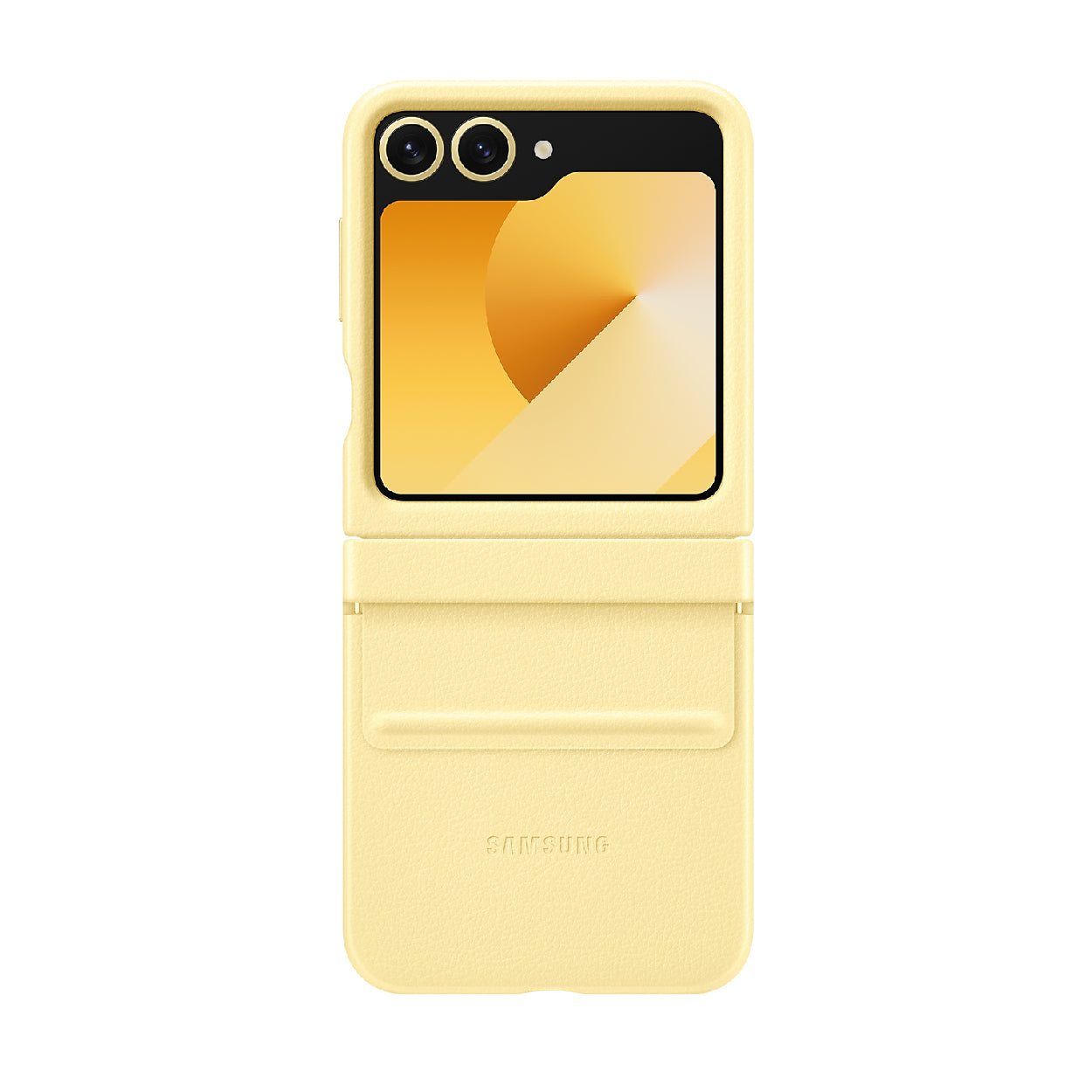 Samsung Galaxy Z Flip6 Leather Case | Yellow Samsung Galaxy Z Flip6 Leather Case | Yellow